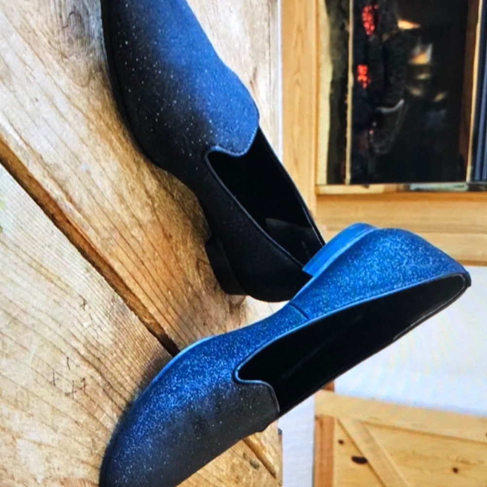 Paul green panache slip on flat in shimmer black